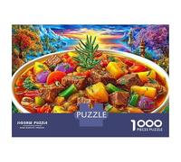 Ragoût de bœuf Puzzle 1000 Pièces pour Adultes Et Enfants, Difficile Puzzles, Activité Familiale Captivante,Jeu De Défi Intellectuel 52x38cm/1000pcs