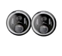 RAGPUKMUAN Bloc phare avant Pour Jeep Pour Wrangler Datsun Pour Lada Niva 4x4 H4 7 Pouces Phare LED DRL Rond 7 ''phares Avec Yeux D'ange Halo Blocs optique avants(Headlight With Halo...)