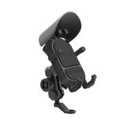 RAGPUKMUAN Support Téléphone Vélo Support De Téléphone sans Fil pour Moto 15 W pour Chargeur GPS Guidon pour 4 À 7 Pouces Porte Telephone Moto(Uncharged - Mirror)