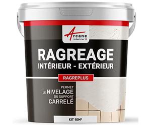 Ragréage Carrelage Mural, Sol, Masque Joints, Avant Béton Ciré 10 m² | Mortier Spatulable, Nivelle Murs et Sols, Masque les Joints, Avant Béton Ciré, Intérieur et Extérieur - Arcane Industries
