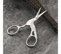 Raguso 1Pc Vintage Acier Inoxydable Broderie Outils de Couture Grue Forme Ciseaux Point de Croix Ciseaux pour Couper Le Tissu(Argent)