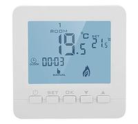 Raguso 5 Thermostat ABS et Thermostat numérique Intelligent en Plastique LCD programmable pour la Famille d'accueil en 3 , 39 x 3 , 39 x 1 , 14 Pouces