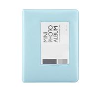 Raguso 64 Poches 3 Pouces Mini Album Photo Album Photo Livre pour Fujifilm7s/8/25/50s/90 étui de Rangement pour Enfants Adultes(Bleu)