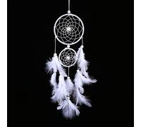 Raguso Blanc Fait à la Main Traditionnel Indien Dreamcatcher carillons éoliens Perles Plume Pendentif Dream Catcher pour Home Office Mur fenêtre Porte décor
