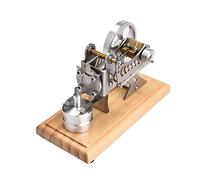 Raguso Chaud Tout métal Air Tout métal Moteur Moteur générateur d'énergie électrique LED Air Stirling Moteur éducation drôle Jouet générateurN¨¦cessit¨¦s Quotidiennes