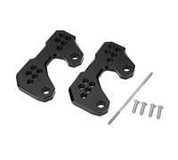 Raguso Commandes reculées réglables pour Moto, antirouille Robuste T6061 en Alliage d'aluminium anodisé CNC Haute résistance usiné Repose-Pieds Base de Montage pour Modification(Le Noir)