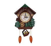 Raguso Horloge à Coucou Arbre Maison Horloge Murale Art Vintage décoration Facile à Lire pour la Maison Salon Chambre décoration Artisanat Enfants Cadeaux