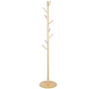 Raguso Porte-manteau cintre de sol en forme d'arbre porte-manteau en bois massif fond de disque créatif européen pour salon et chambre à coucher(Couleur en bois)