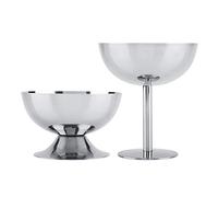 Raguso Tasses de crème glacée en Acier Inoxydable crème glacée Sorbet crème pâtissière Servant des Bols à Dessert pour pouding aux Fruits à la Salade(Short)