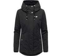 Ragwear Alvena YOUMODO Manteau court d'hiver chaud et imperméable avec capuche réglable douillette Tailles XS à 6XL, Noir , 4XL