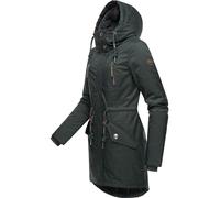 Ragwear Elsie Melange Veste d'hiver longue chaude doublée avec capuche pour femme Taille XS-6XL, vert foncé, XXXL