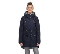 Ragwear Elsie Parka pour femme, manteau, manteau demi-saison, veste demi-saison avec capuche, manteau d'automne, Bleu marine 2321_2028, L