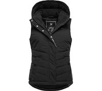 Ragwear Gilet d'extérieur sans manches pour femme Veste d'hiver chaude imperméable avec capuche amovible Hesty Intl XS-6XL, Black22, L