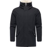 Ragwear Mr Cany YOUMODO S-3XL Parka chaude pour homme Veste d'hiver longue imperméable avec applications en fausse fourrure et bretelles de sac à dos à l'intérieur, Noir , XL