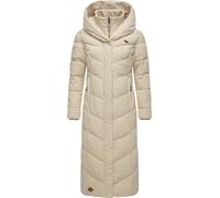 Ragwear Natalka Manteau d'hiver matelassé chaud extra long avec capuche pour femme Taille XS à 6XL, L