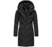 Ragwear Natalka Manteau d'hiver chaud matelassé long imperméable avec capuche pour femme XS à 6XL, Black22, M