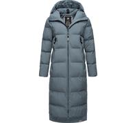 Ragwear Manteau d'hiver chaud imperméable et respirant pour femme - Manteau matelassé extra long avec capuche Patrise YOUMODO XS-6XL, gris, S