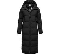 Ragwear Manteau d'hiver chaud imperméable et respirant pour femme - Manteau matelassé extra long avec capuche Patrise YOUMODO XS-6XL, Noir , XL