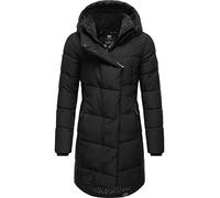 Ragwear Manteau d'hiver chaud matelassé pour femme avec capuche Pavla Intl XS-6XL, Black22, XS
