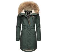 Ragwear Manteau d'hiver chaud pour femme avec fourrure synthétique amovible Tawny Intl XS-6XL, Vert pin 23, S