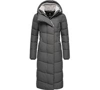 Ragwear Manteau d'hiver respirant pour femme - Manteau matelassé chaud et imperméable - Long avec capuche - Taille XS à 6XL, gris, 4XL