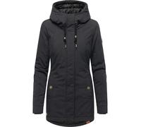 Ragwear Monadena Parka d'hiver chaude pour femme avec capuche Taille XS à 5XL, Noir , L