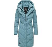 Ragwear Natalka Manteau d'hiver chaud matelassé long imperméable avec capuche pour femme Intl XS à 6XL, M