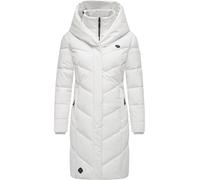 Ragwear Natalka Manteau d'hiver chaud matelassé long imperméable avec capuche pour femme XS à 6XL, Blanc cassé 24, XXL