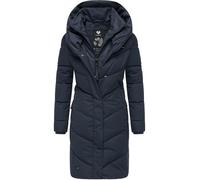 Ragwear Natalka Manteau d'hiver chaud matelassé long imperméable avec capuche pour femme XS à 6XL, Navy22., XL