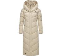 Ragwear Natalka Manteau d'hiver matelassé chaud extra long avec capuche pour femme Taille XS à 6XL, Ecru 24, S