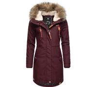 Ragwear Manteau d'hiver chaud pour femme avec fourrure synthétique amovible Tawny Intl XS-6XL, Rouge vin 22, XL