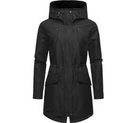Ragwear Parka de transition légère pour femme - Imperméable et respirante - Avec grande capuche - Begonia YOUMODO XS à 6XL, Noir , S
