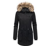 Ragwear Parka d'hiver chaude pour femme avec capuche et fourrure synthétique (amovible) Ellsa B YOUMODO XS à 3XL, Noir , 3XL