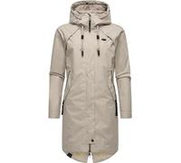 Ragwear Rejany YOUMODO Manteau de transition long imperméable surdimensionné pour femme avec capuche Taille XS à XXL, os, S