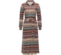 Ragwear Robe-chemise 'Plantee' camel / pétrole / lie de vin / blanc, Taille 40