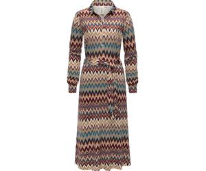 Ragwear Robe-chemise 'Plantee' camel / pétrole / lie de vin / blanc, Taille 42