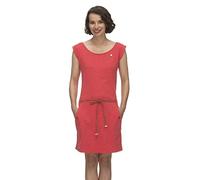 Ragwear TAGG DOTS Robe à manches courtes pour femme, robe décontractée, robe d'été, robe chemise, manches courtes, ceinture, Rouge 2311_4000, M