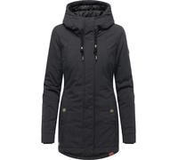 Ragwear Monadena Parka d'hiver chaude pour femme avec capuche Taille XS à 5XL, Noir , L