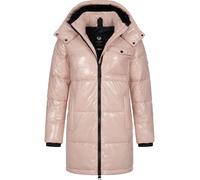 Ragwear Roobie Manteau d'hiver long pour femme en matériau brillant matelassé avec capuche Shiny YOUMODO Taille XS-3XL, rose clair, M