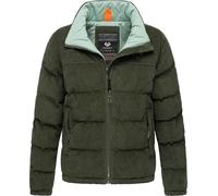 Ragwear Veste demi-saison en velours côtelé pour femme avec col haut Uxia XS à XXL, Vert olive foncé, M