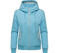 Ragwear Veste d'été légère et imperméable pour femme avec doublure en polaire et capuche Oggie Warm YOUMODO XS à 3XL, Bleu ciel/blanc, XXL