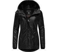 Ragwear Veste d'hiver chaude et brillante pour femme en aspect brillant avec capuche douillette Monadde Bling Youmodo XS à 3XL, Noir , M