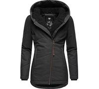 Ragwear Veste d'hiver chaude et imperméable pour femme avec coutures décoratives et capuche douillette Gordon Intl XS-XXL, Black22, S