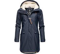Ragwear Veste d'hiver longue pour femme - Imperméable et chaude - Avec capuche - Tinsley - Tailles XS à XXL, bleu marine, S