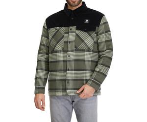 Ragwear - Veste en flanelle épaisse - Checon Dark Olive pour Homme en Coton - Taille M - Kaki Kaki M