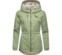 Ragwear Veste demi-saison imperméable pour femme (colonne d'eau : 11 000 mm) veste légère courte avec capuche Dankka Tech YOUMODO XS-6XL, Dusty Green, XL