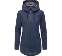 Ragwear Veste mi-saison longue pour femme, manteau court imperméable et respirant avec capuche réglable Zuzka Sport YOUMODO XS à 6XL, bleu nuit, XXL
