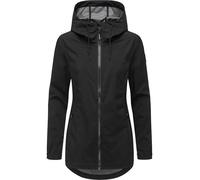 Ragwear Veste mi-saison longue pour femme, manteau court imperméable et respirant avec capuche réglable Zuzka Sport YOUMODO XS à 6XL, Noir , M