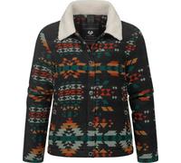 Ragwear Veste mi-saison 'Walinea Ikat' vert foncé / orange foncé / rouge, Taille L
