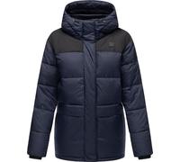 Ragwear Wikesh YOUMODO Veste d'hiver chaude matelassée à capuche pour femme XS-6XL, bleu marine, XXL